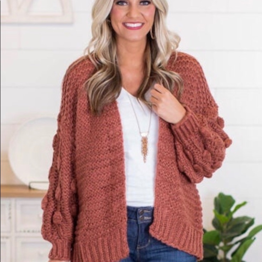 Pom Pom Sweater Cardigan